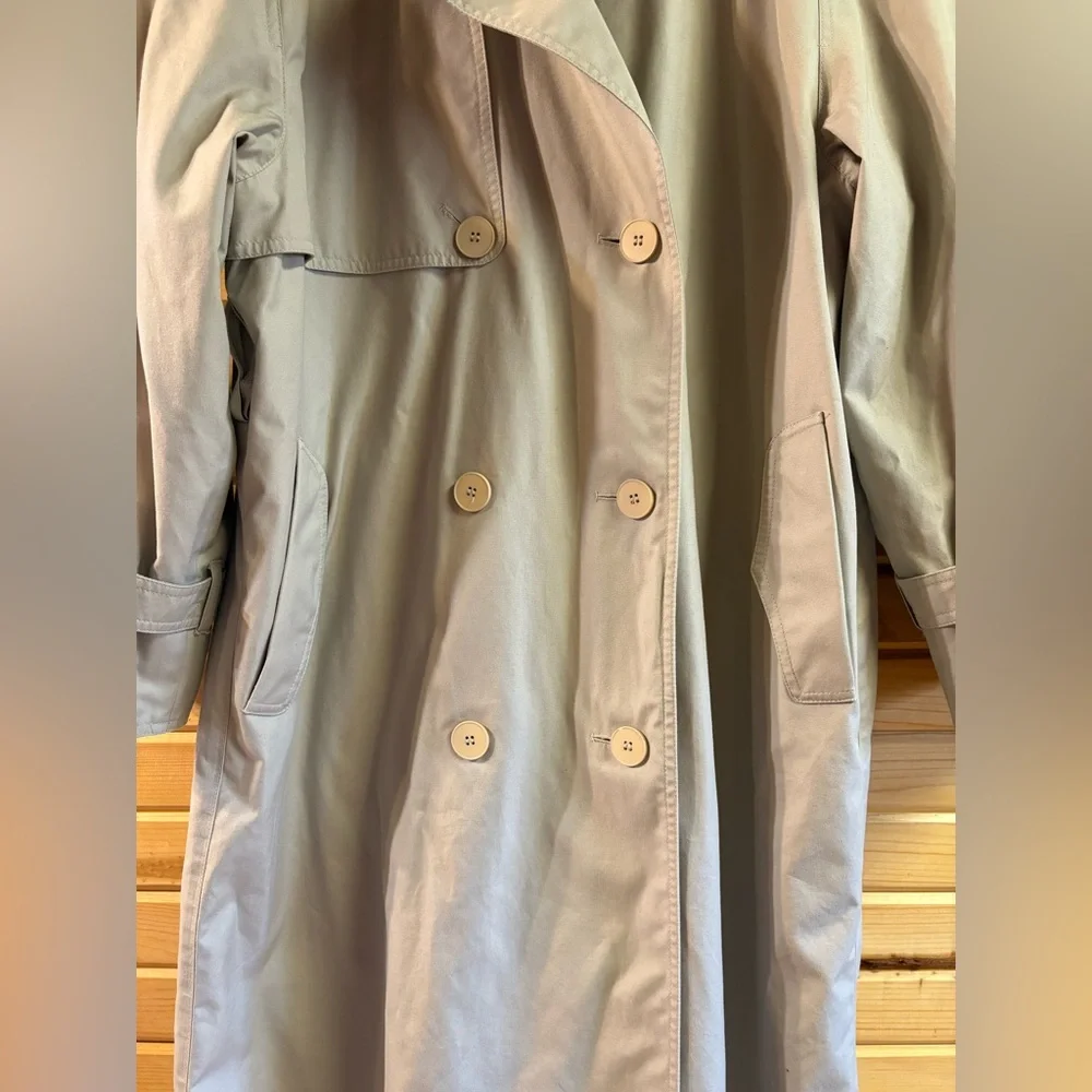 Vintage London Fog Double Breasted Trench Coat, Size 10 Petite - Picture 2 of 14